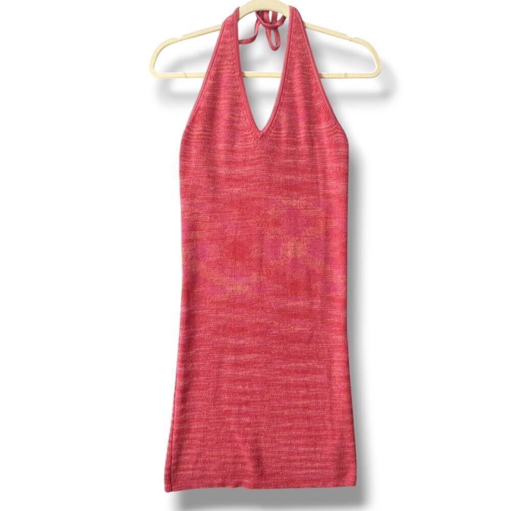 Wild Fable Women’s Sweater Halter Mini Dress – Coral Pink, XXL, NWT